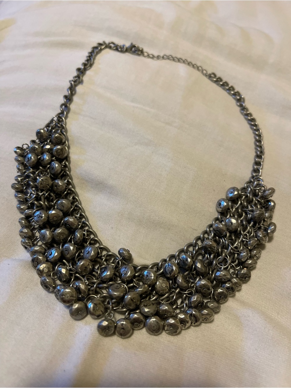 Chunky Silver Statement Necklace - Women Jewelry